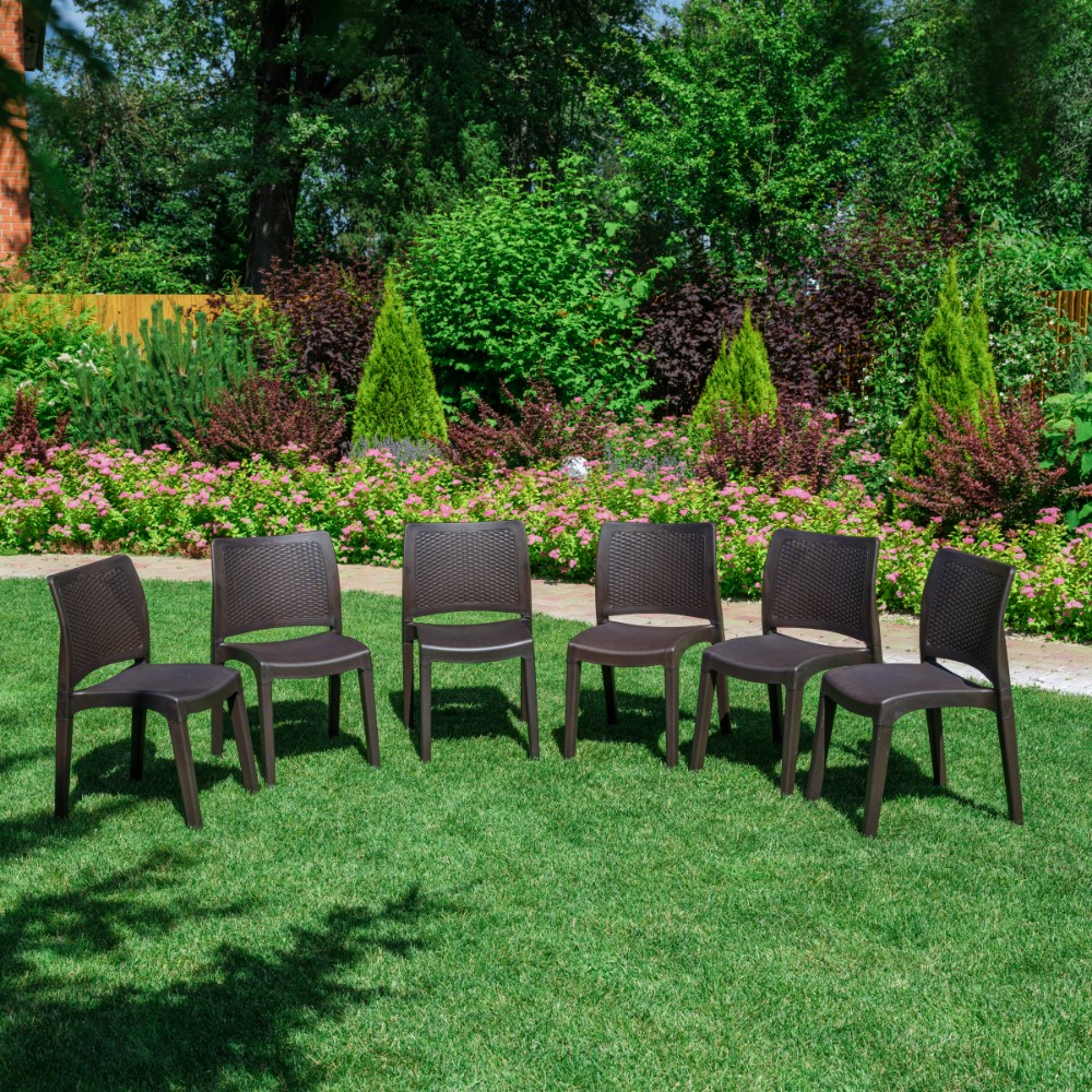 Комплект обеденных стульев Royal Family JULY (6 шт.) коричневый 3